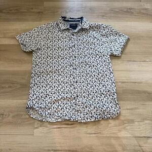 Denim & Flower Ricky Singh Short Sleeve Button Down Shirt Men's‎ S